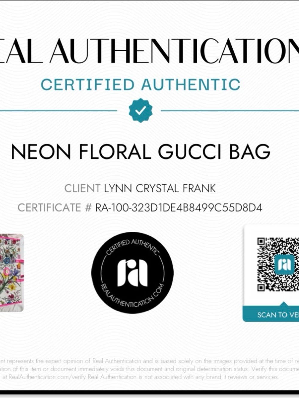 Authentic Gucci Floral Canvas Tote with Hot Pink Trim - Picture 13 of 13